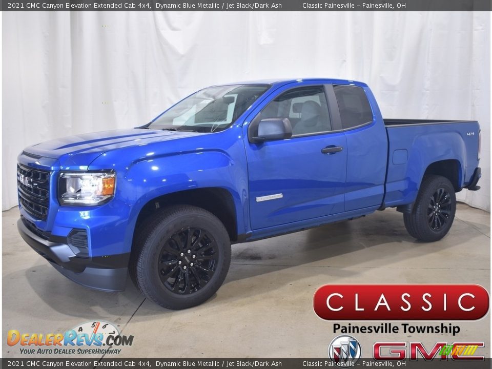 2021 GMC Canyon Elevation Extended Cab 4x4 Dynamic Blue Metallic / Jet Black/Dark Ash Photo #1