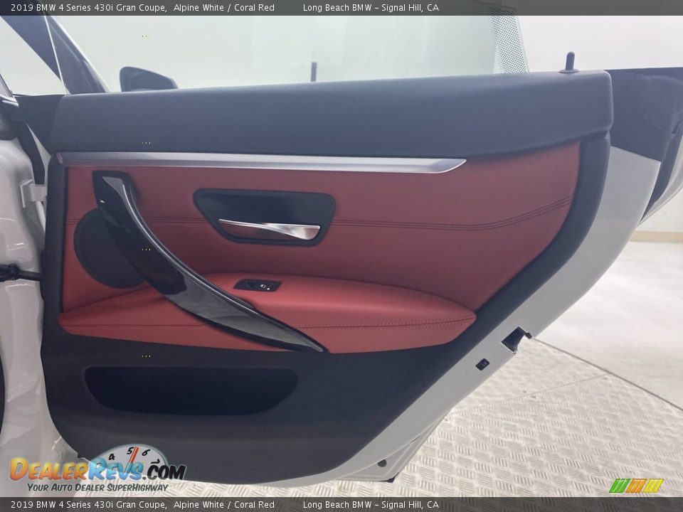 2019 BMW 4 Series 430i Gran Coupe Alpine White / Coral Red Photo #35