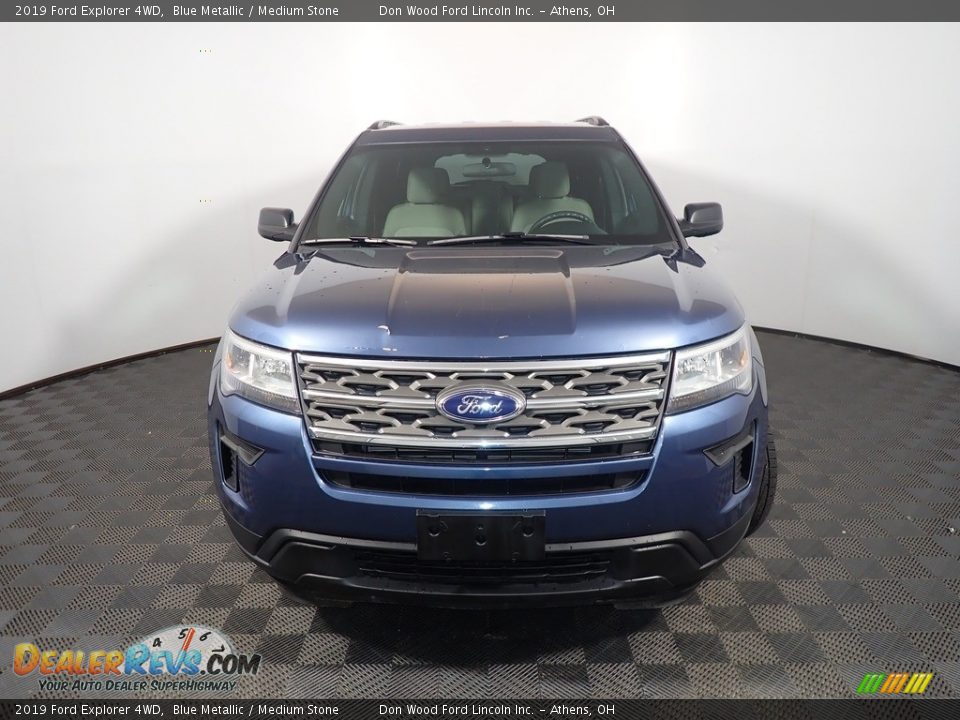 2019 Ford Explorer 4WD Blue Metallic / Medium Stone Photo #5