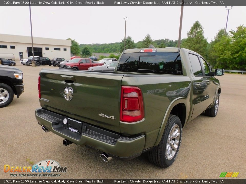 2021 Ram 1500 Laramie Crew Cab 4x4 Olive Green Pearl / Black Photo #5