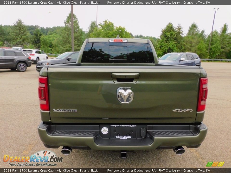 2021 Ram 1500 Laramie Crew Cab 4x4 Olive Green Pearl / Black Photo #6