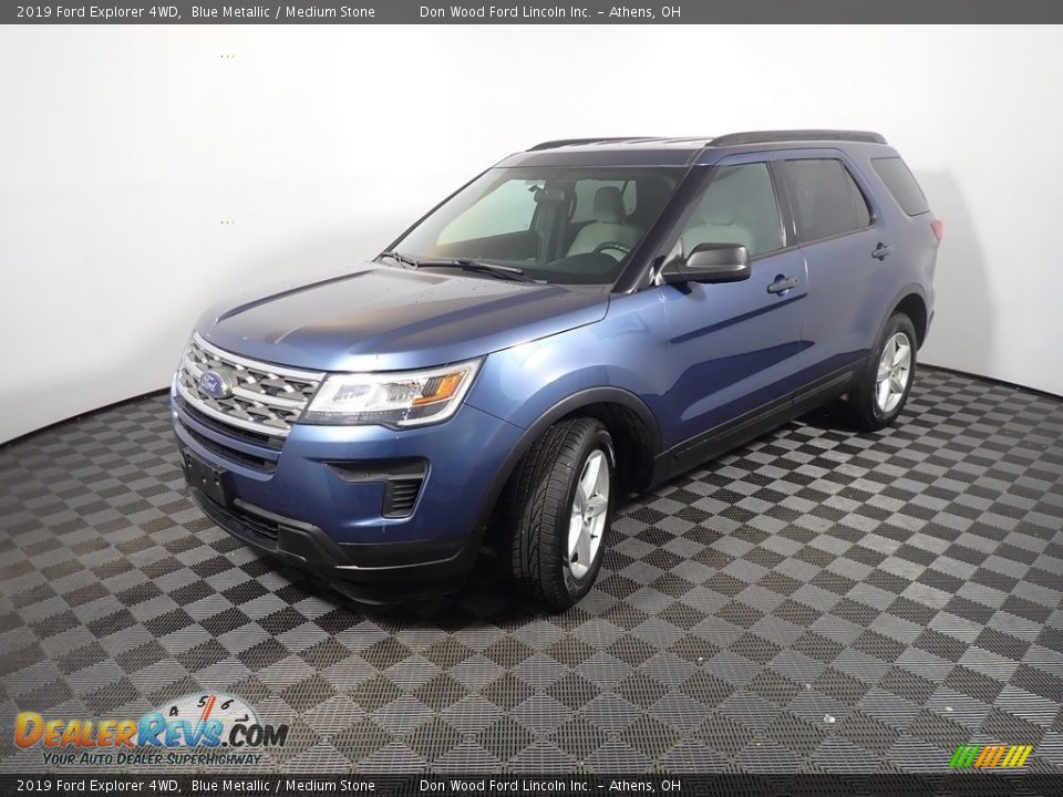2019 Ford Explorer 4WD Blue Metallic / Medium Stone Photo #9