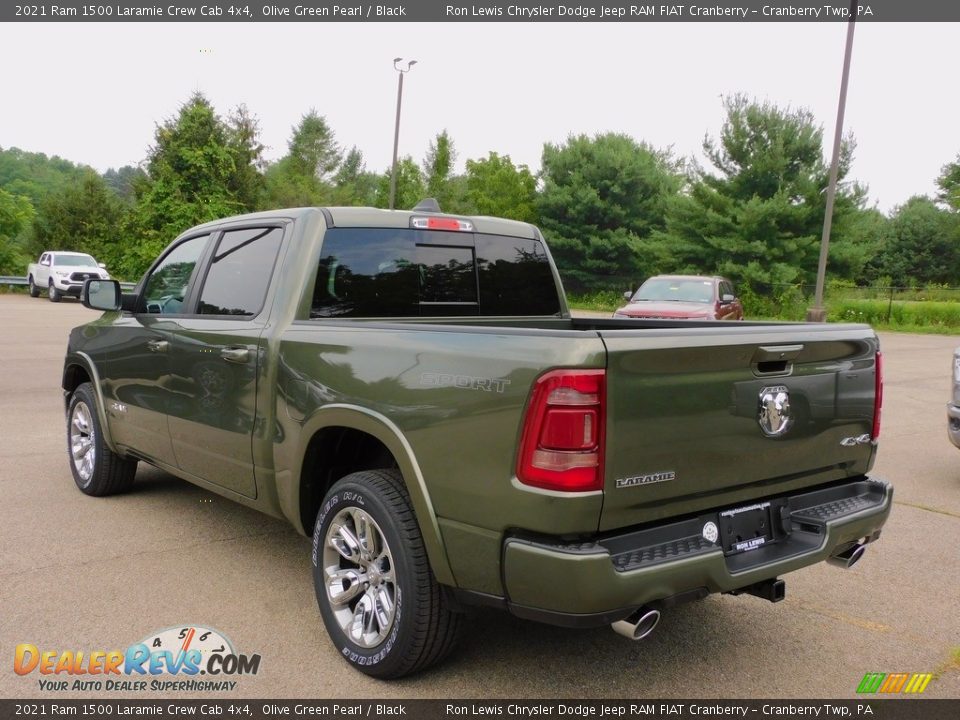 2021 Ram 1500 Laramie Crew Cab 4x4 Olive Green Pearl / Black Photo #8