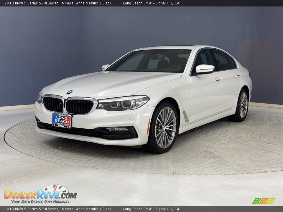 2018 BMW 5 Series 530i Sedan Mineral White Metallic / Black Photo #3