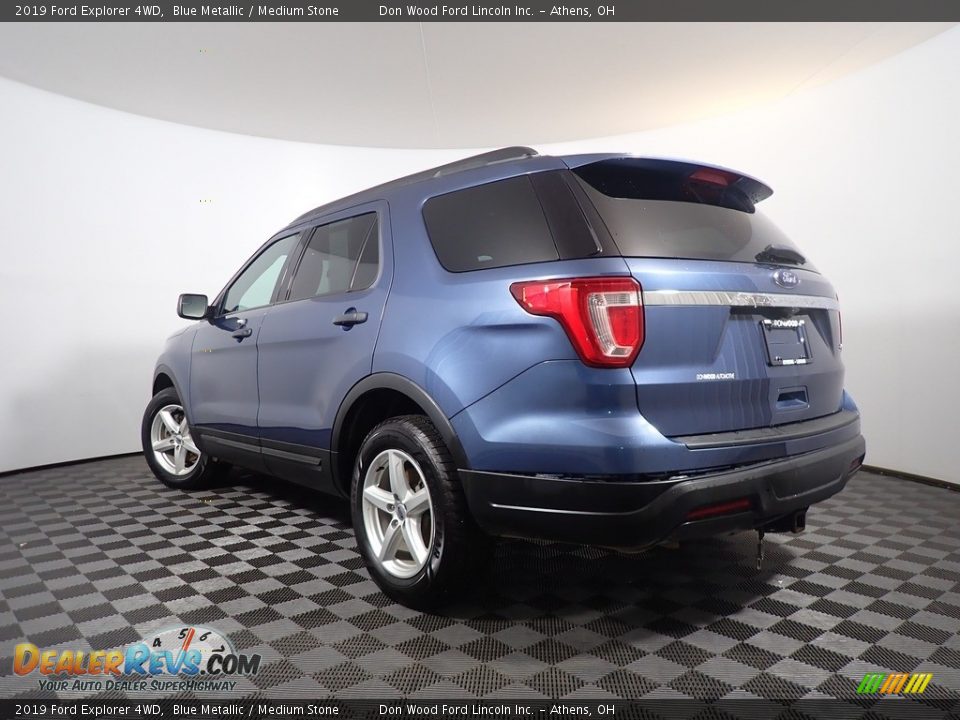 2019 Ford Explorer 4WD Blue Metallic / Medium Stone Photo #11