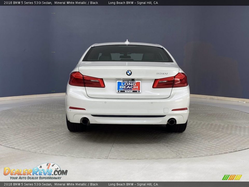 2018 BMW 5 Series 530i Sedan Mineral White Metallic / Black Photo #4