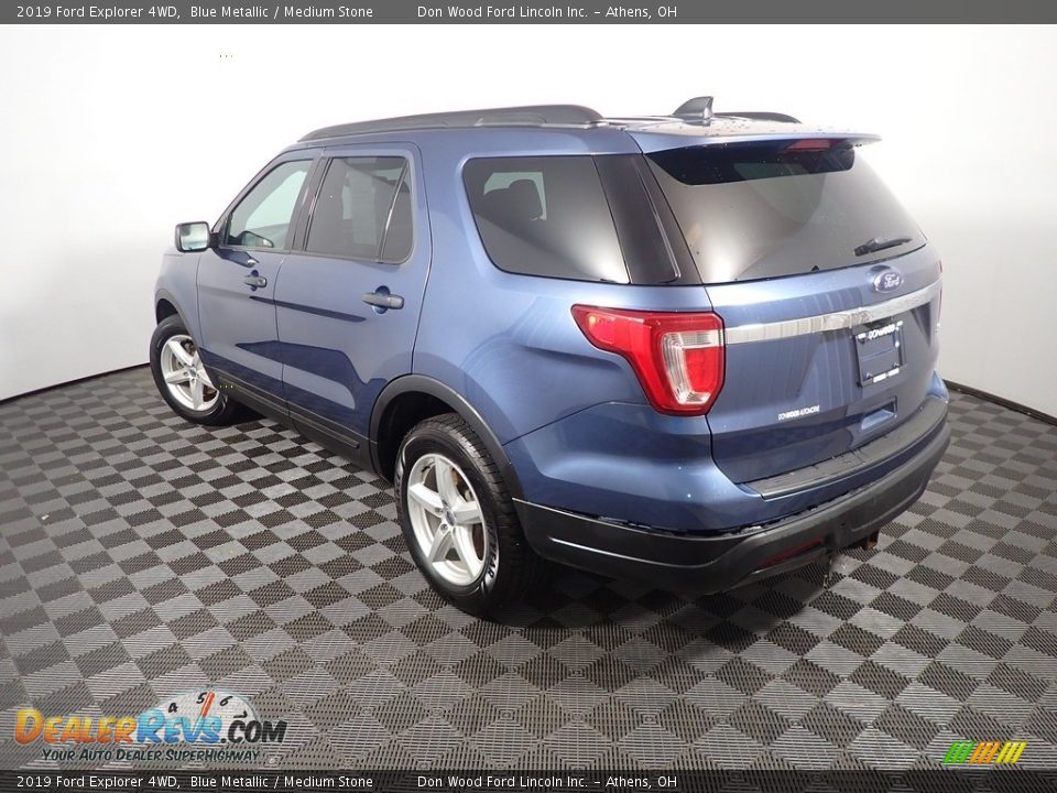 2019 Ford Explorer 4WD Blue Metallic / Medium Stone Photo #12