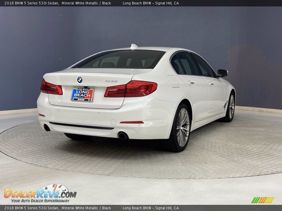 2018 BMW 5 Series 530i Sedan Mineral White Metallic / Black Photo #5