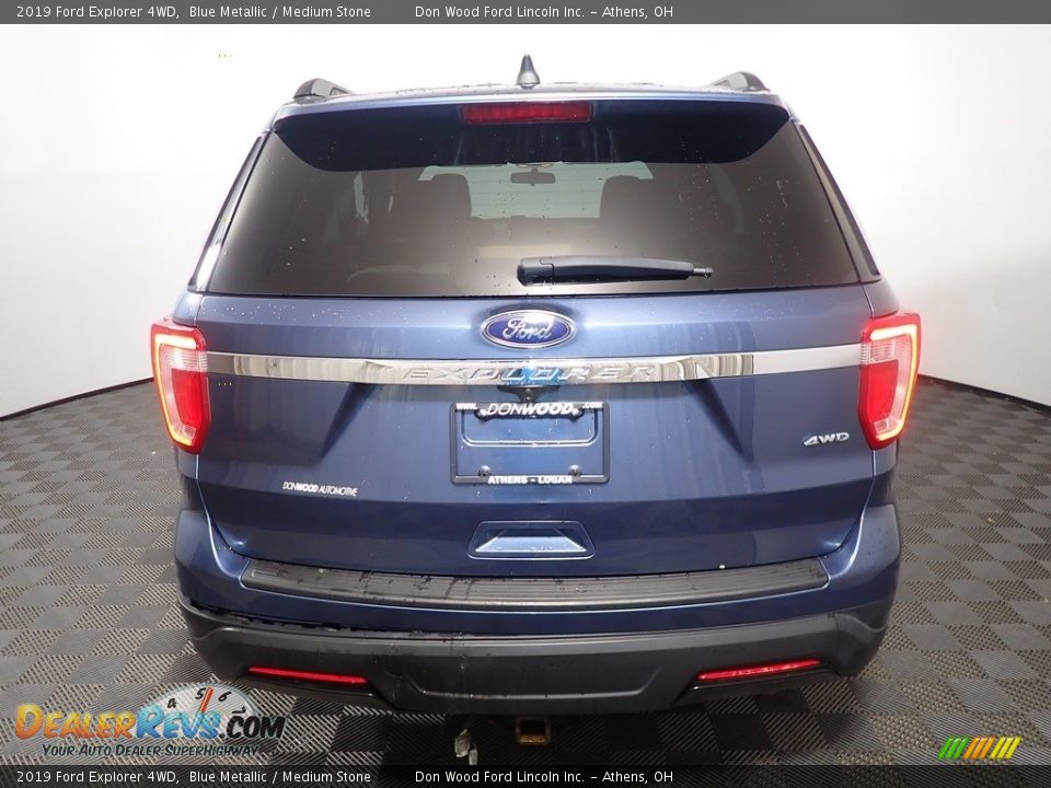 2019 Ford Explorer 4WD Blue Metallic / Medium Stone Photo #13