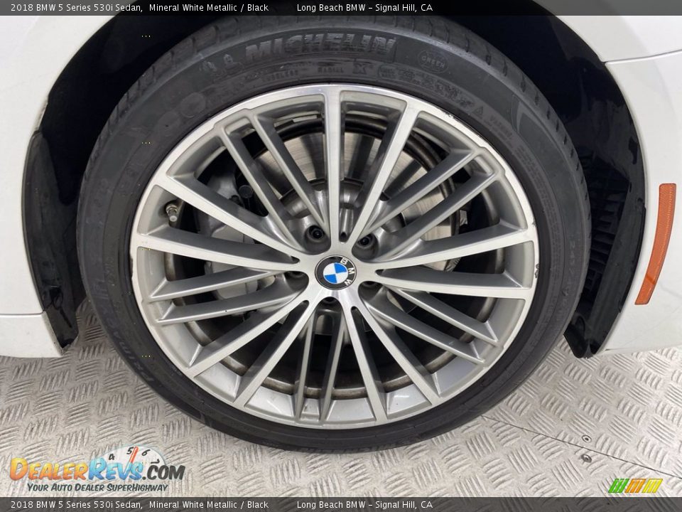 2018 BMW 5 Series 530i Sedan Mineral White Metallic / Black Photo #6