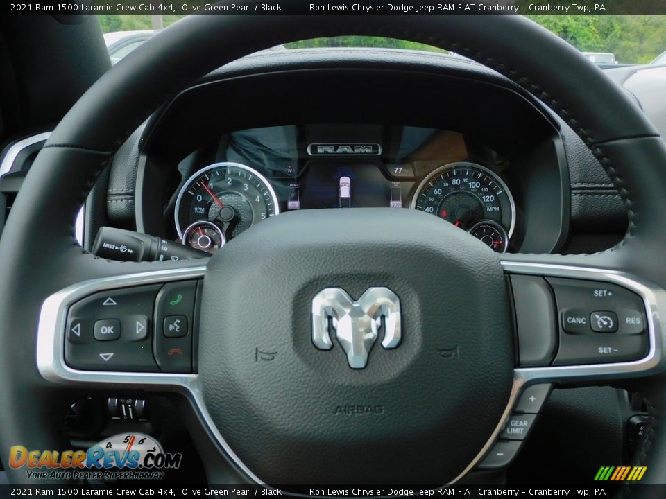 2021 Ram 1500 Laramie Crew Cab 4x4 Steering Wheel Photo #19