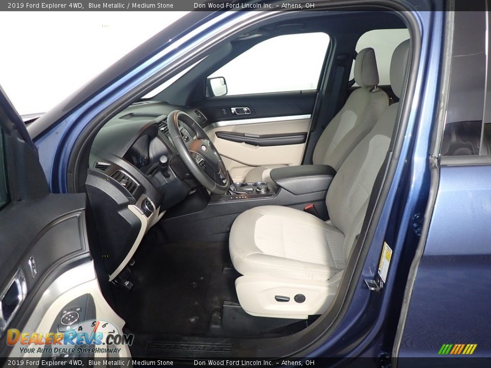 2019 Ford Explorer 4WD Blue Metallic / Medium Stone Photo #22