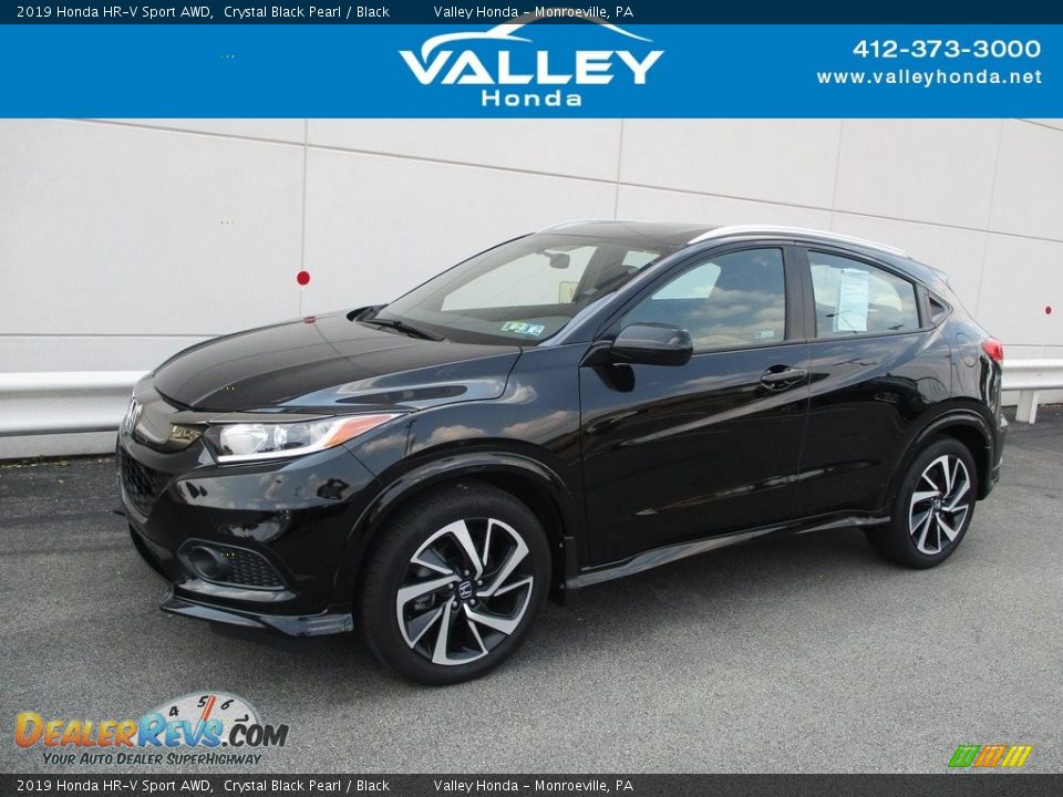 2019 Honda HR-V Sport AWD Crystal Black Pearl / Black Photo #1