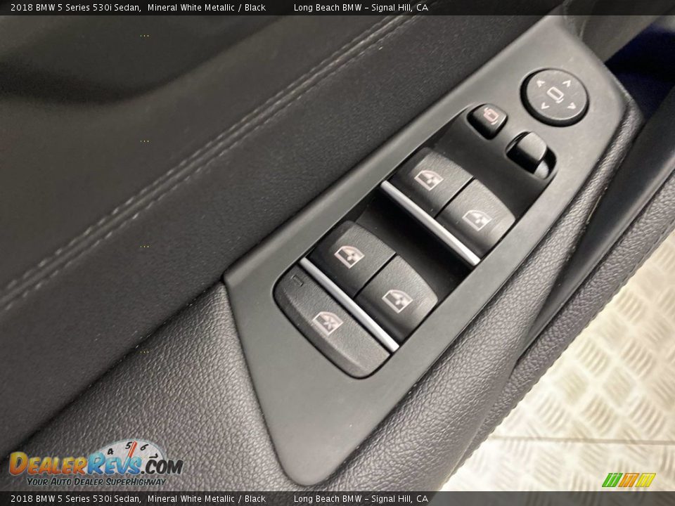 2018 BMW 5 Series 530i Sedan Mineral White Metallic / Black Photo #14