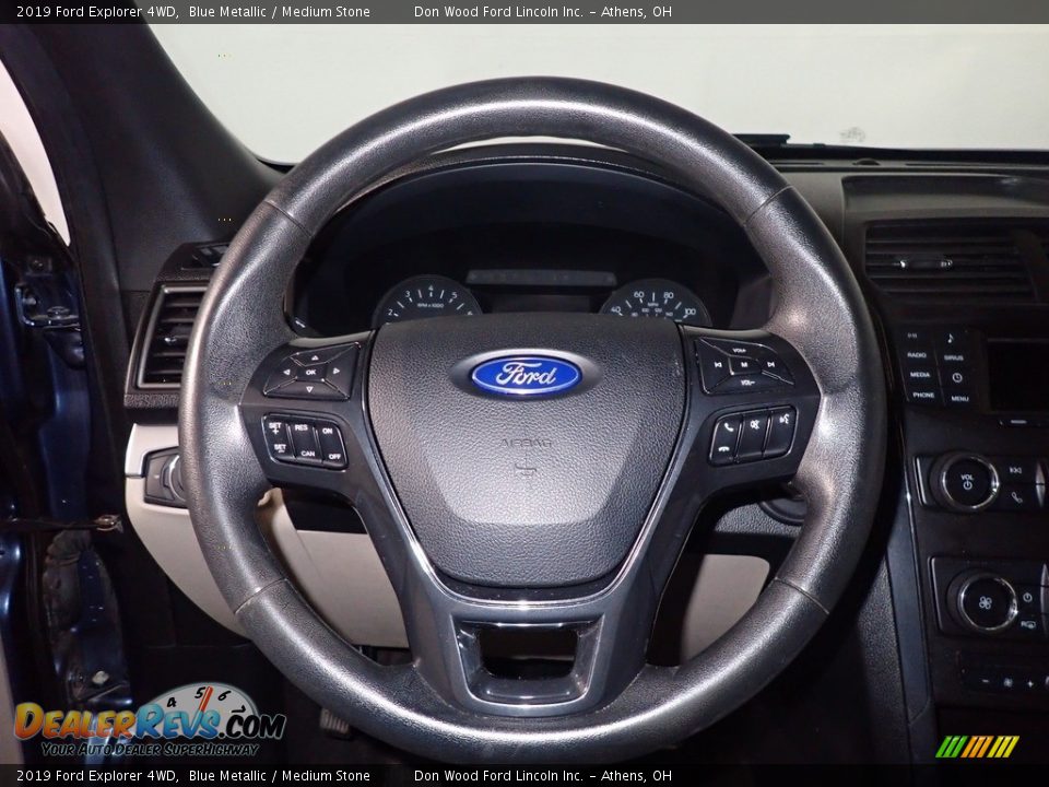 2019 Ford Explorer 4WD Blue Metallic / Medium Stone Photo #27