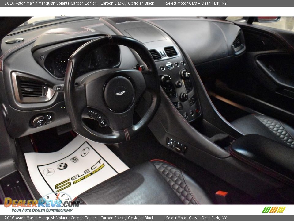 Obsidian Black Interior - 2016 Aston Martin Vanquish Volante Carbon Edition Photo #11