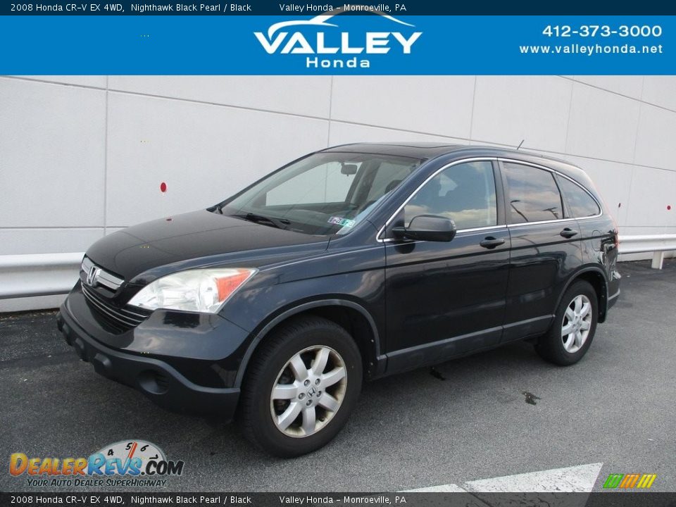 2008 Honda CR-V EX 4WD Nighthawk Black Pearl / Black Photo #1