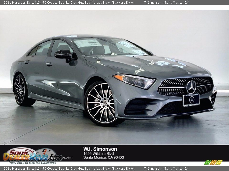 2021 Mercedes-Benz CLS 450 Coupe Selenite Gray Metallic / Marsala Brown/Espresso Brown Photo #1