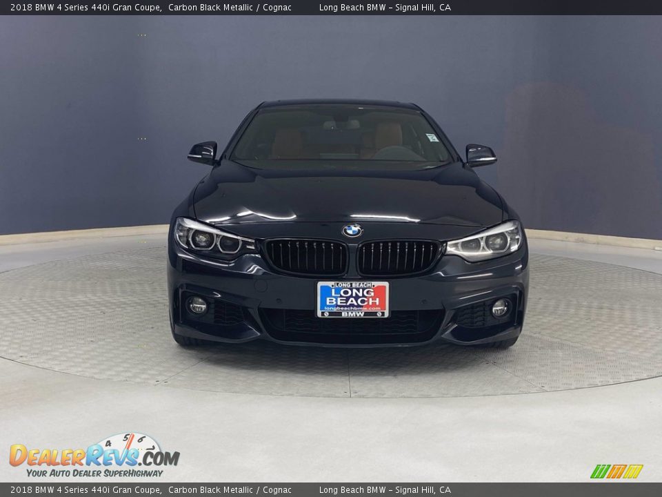 2018 BMW 4 Series 440i Gran Coupe Carbon Black Metallic / Cognac Photo #2