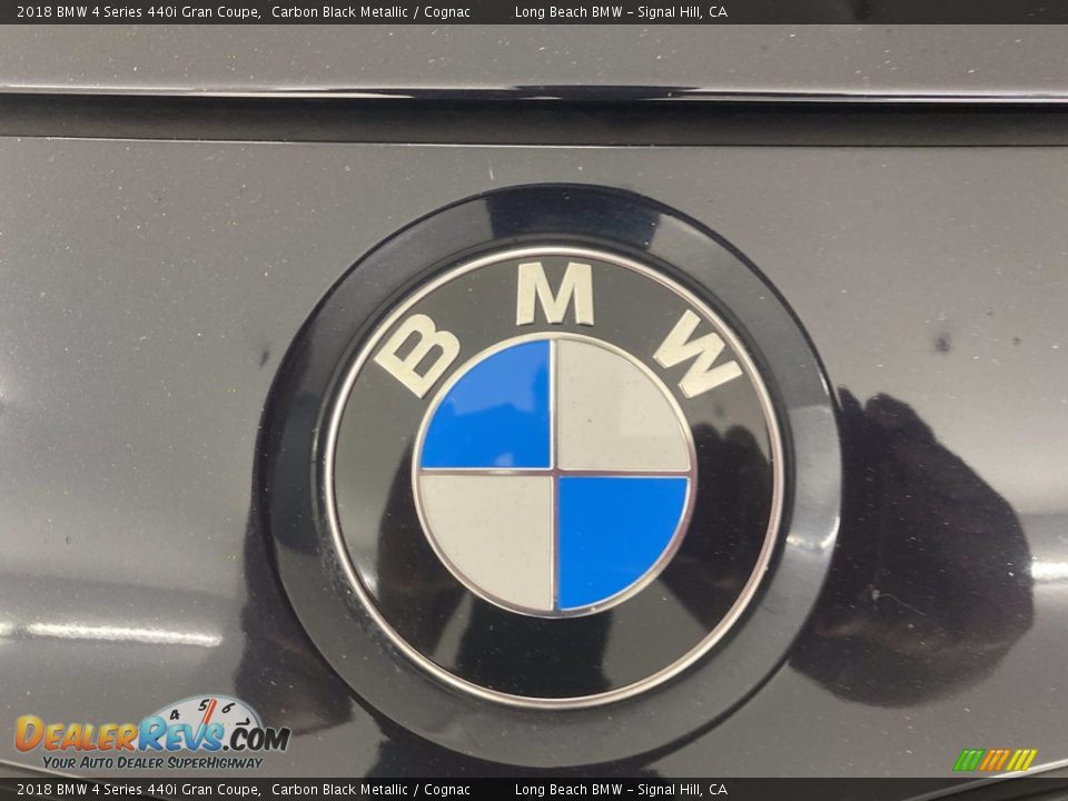 2018 BMW 4 Series 440i Gran Coupe Carbon Black Metallic / Cognac Photo #8
