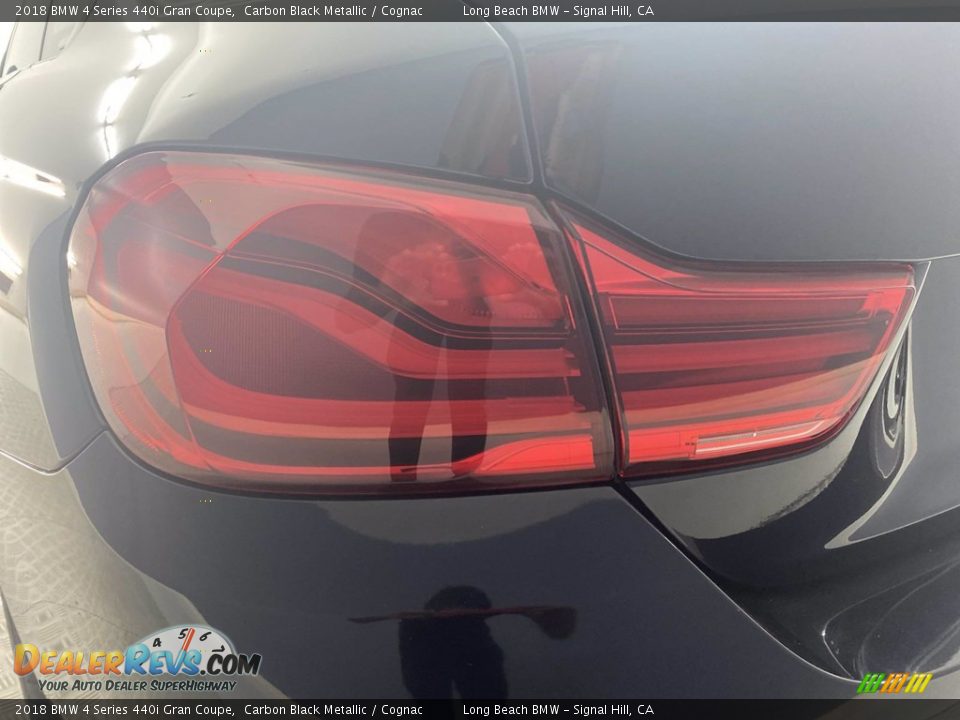 2018 BMW 4 Series 440i Gran Coupe Carbon Black Metallic / Cognac Photo #9