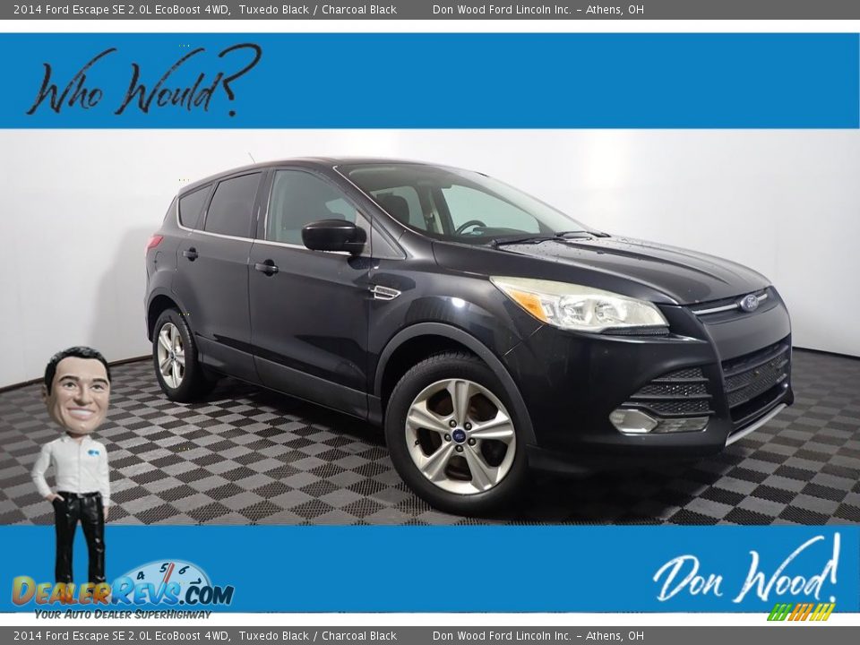 2014 Ford Escape SE 2.0L EcoBoost 4WD Tuxedo Black / Charcoal Black Photo #1