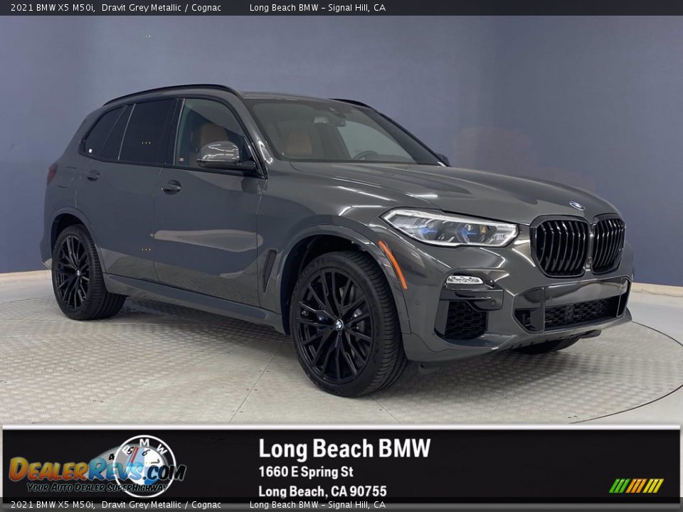 2021 BMW X5 M50i Dravit Grey Metallic / Cognac Photo #1