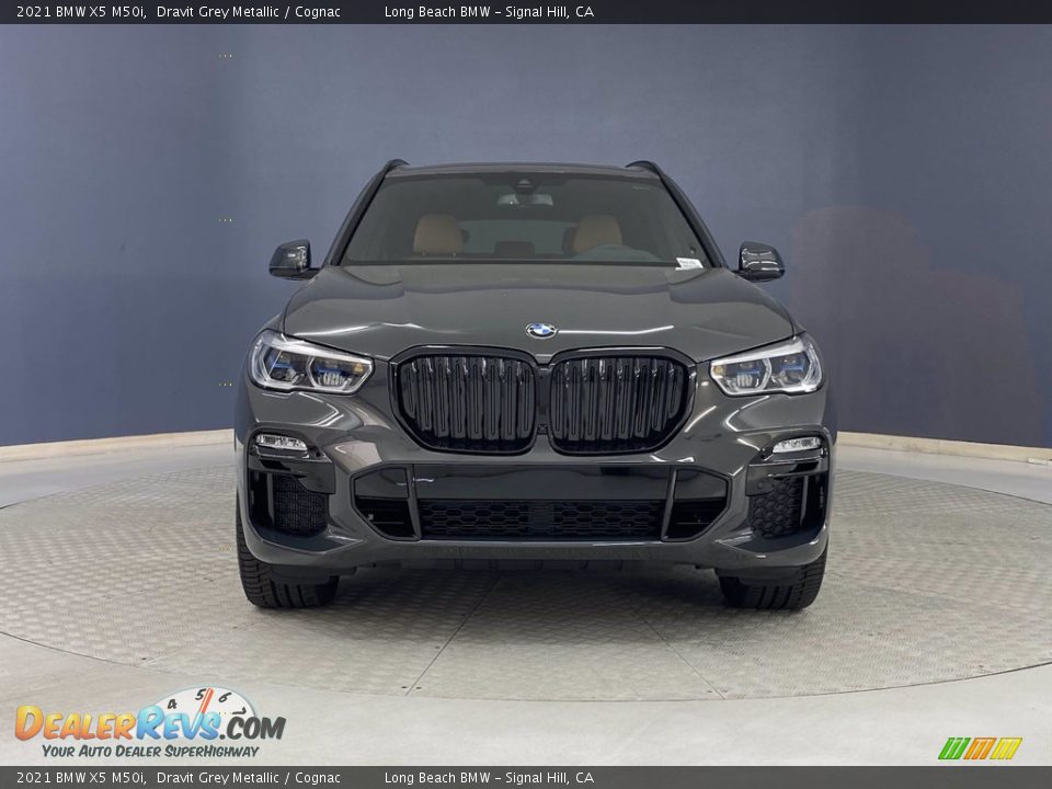 2021 BMW X5 M50i Dravit Grey Metallic / Cognac Photo #2