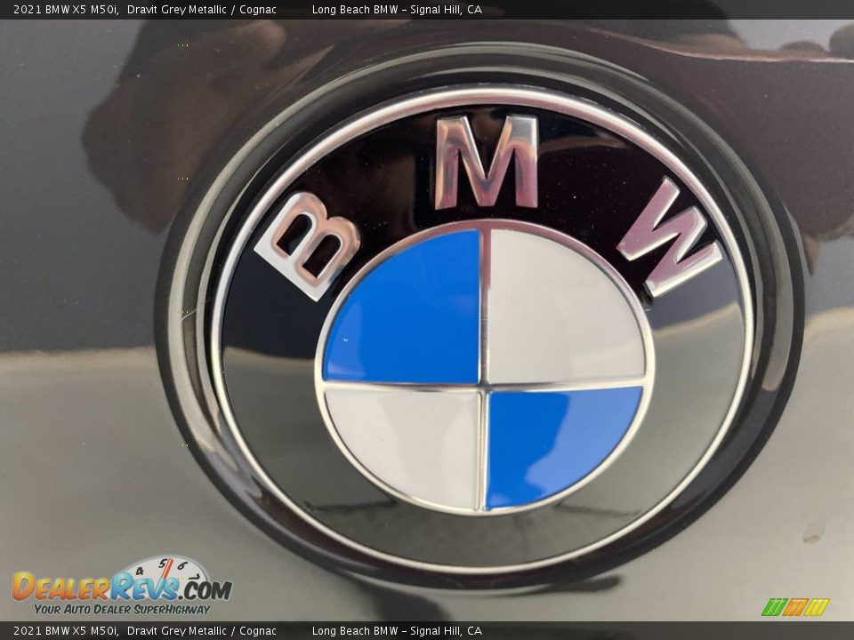 2021 BMW X5 M50i Dravit Grey Metallic / Cognac Photo #7