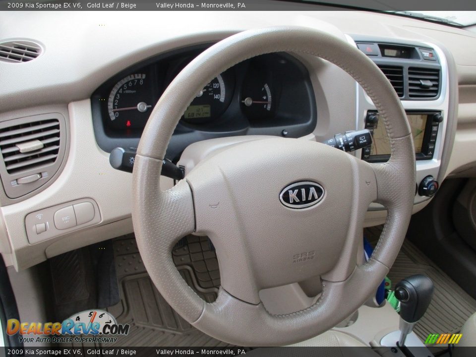 2009 Kia Sportage EX V6 Gold Leaf / Beige Photo #14