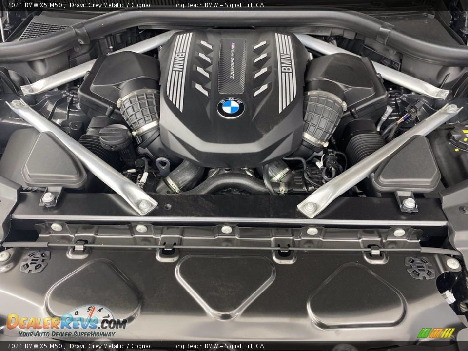 2021 BMW X5 M50i Dravit Grey Metallic / Cognac Photo #10