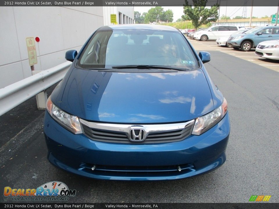 2012 Honda Civic LX Sedan Dyno Blue Pearl / Beige Photo #8
