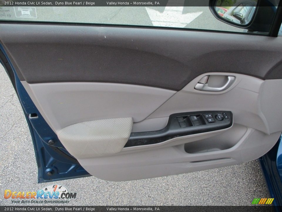 2012 Honda Civic LX Sedan Dyno Blue Pearl / Beige Photo #10