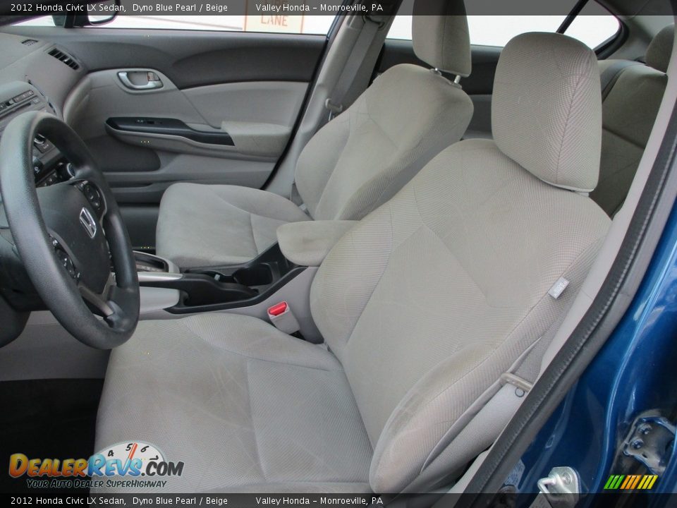 2012 Honda Civic LX Sedan Dyno Blue Pearl / Beige Photo #12