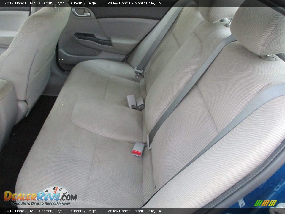 2012 Honda Civic LX Sedan Dyno Blue Pearl / Beige Photo #13