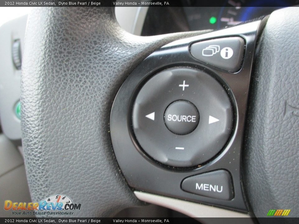 2012 Honda Civic LX Sedan Dyno Blue Pearl / Beige Photo #15
