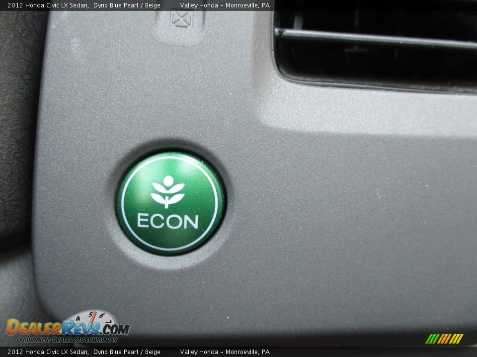 2012 Honda Civic LX Sedan Dyno Blue Pearl / Beige Photo #16