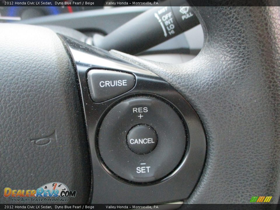 2012 Honda Civic LX Sedan Dyno Blue Pearl / Beige Photo #17
