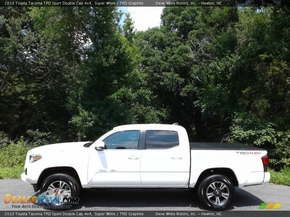 2019 Toyota Tacoma TRD Sport Double Cab 4x4 Super White / TRD Graphite Photo #1