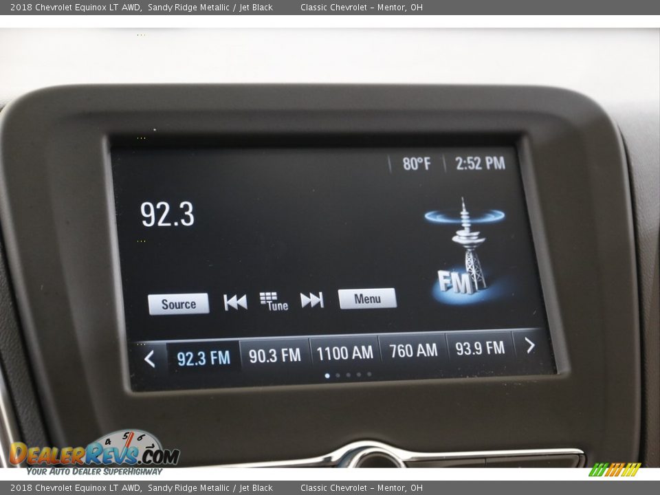 2018 Chevrolet Equinox LT AWD Sandy Ridge Metallic / Jet Black Photo #10