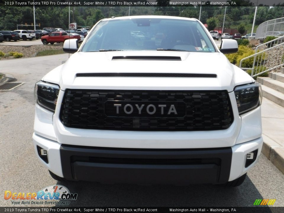 2019 Toyota Tundra TRD Pro CrewMax 4x4 Super White / TRD Pro Black w/Red Accent Photo #14