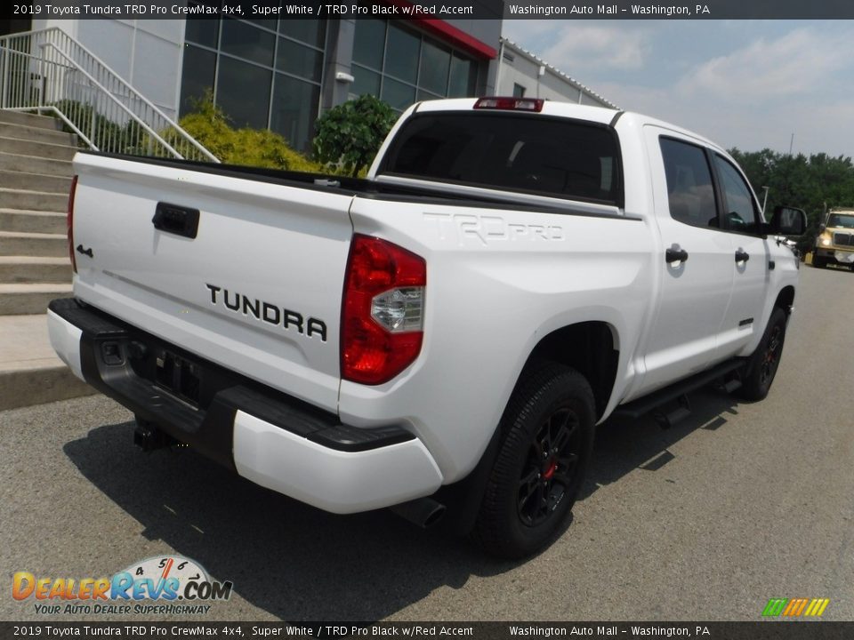 2019 Toyota Tundra TRD Pro CrewMax 4x4 Super White / TRD Pro Black w/Red Accent Photo #19