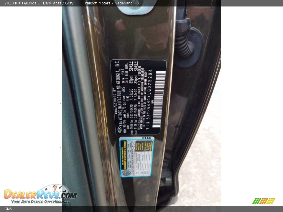 Kia Color Code GMS Dark Moss