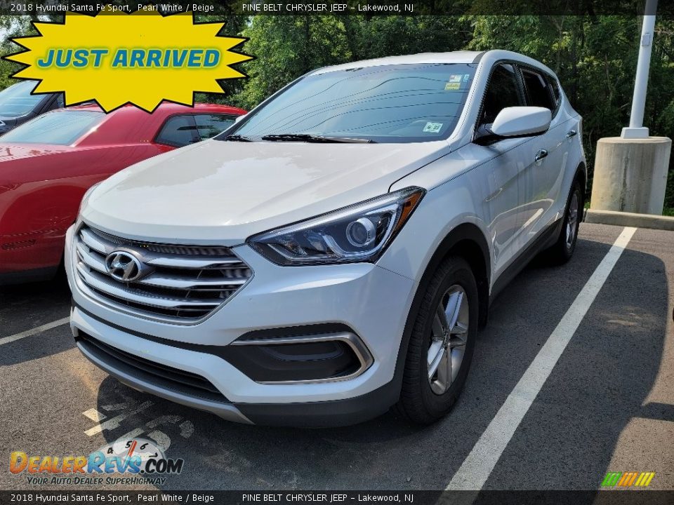 2018 Hyundai Santa Fe Sport Pearl White / Beige Photo #1