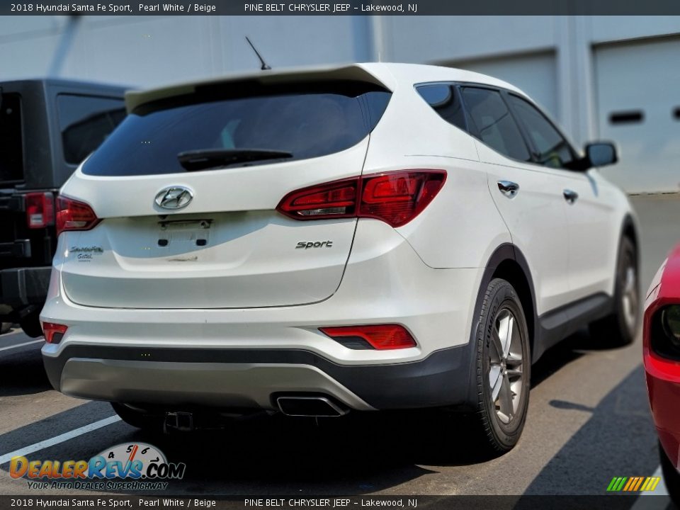 2018 Hyundai Santa Fe Sport Pearl White / Beige Photo #3