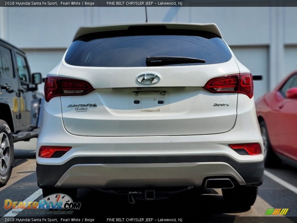 2018 Hyundai Santa Fe Sport Pearl White / Beige Photo #4