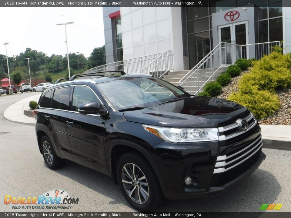 2018 Toyota Highlander XLE AWD Midnight Black Metallic / Black Photo #1