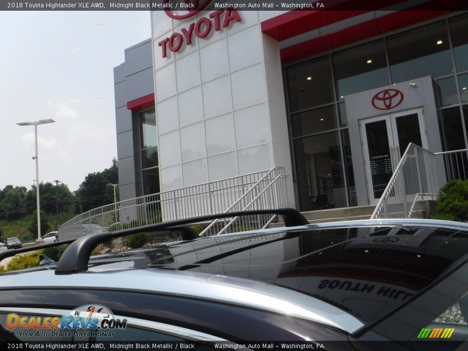 2018 Toyota Highlander XLE AWD Midnight Black Metallic / Black Photo #3