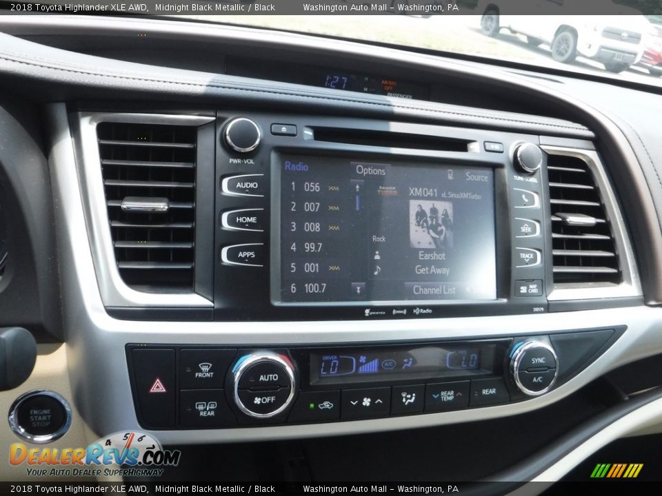 2018 Toyota Highlander XLE AWD Midnight Black Metallic / Black Photo #4