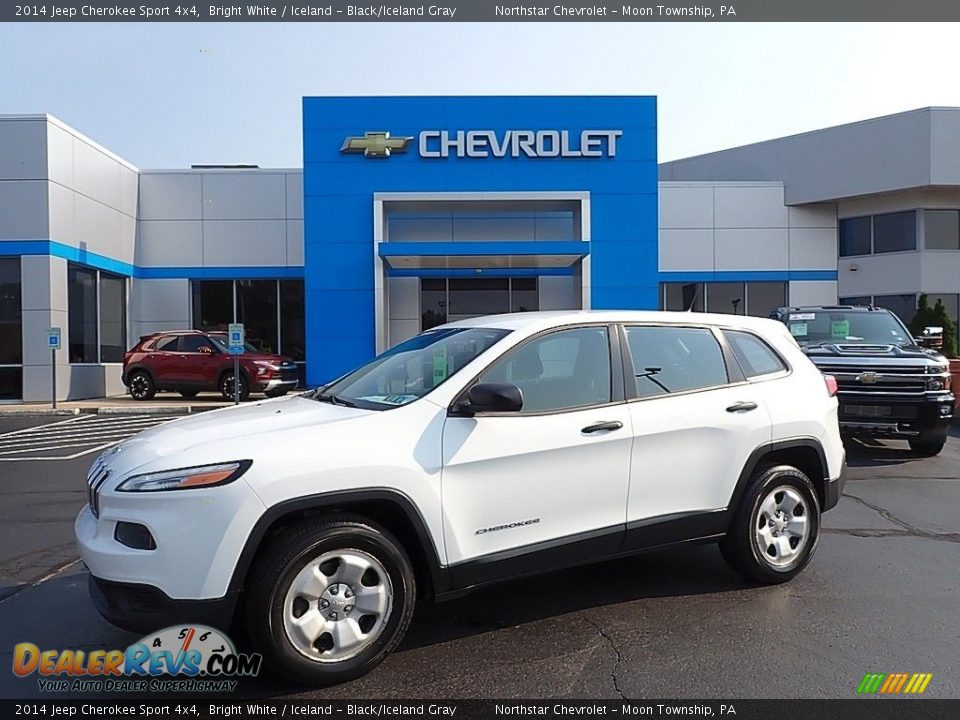 2014 Jeep Cherokee Sport 4x4 Bright White / Iceland - Black/Iceland Gray Photo #1